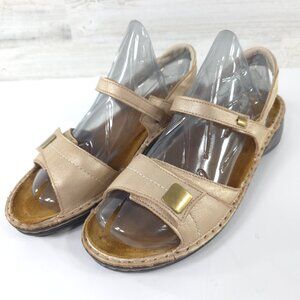 NAOT PAPAYA CHAMPAGNE LEATHER SLINGBACK SANDALS WOMEN'S SIZE 42 US SIZE 11 -11.5